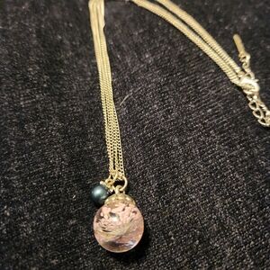 Vantel Pearls Gold and Pink Necklace